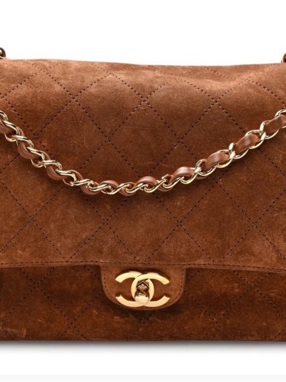 CHANEL
Suede Calfskin Small Souplissimo Maxi Flap Camel